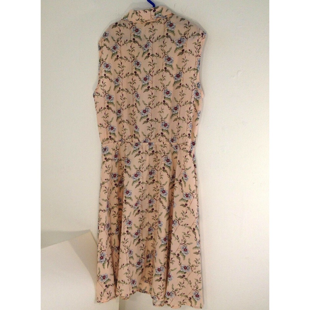 Aphratti Dress Sleeveless Collared Button Top Designed w/ Roses Size Small - Picture 4 of 12
